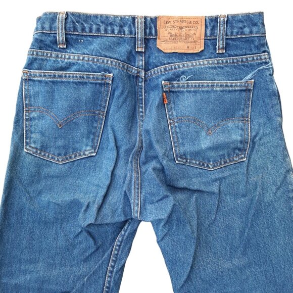 VTG Levis 505 Jeans Mens Orange Tab Blue Denim Made in Canada Size 32x33 - Picture 4 of 16